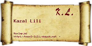 Kazal Lili névjegykártya
